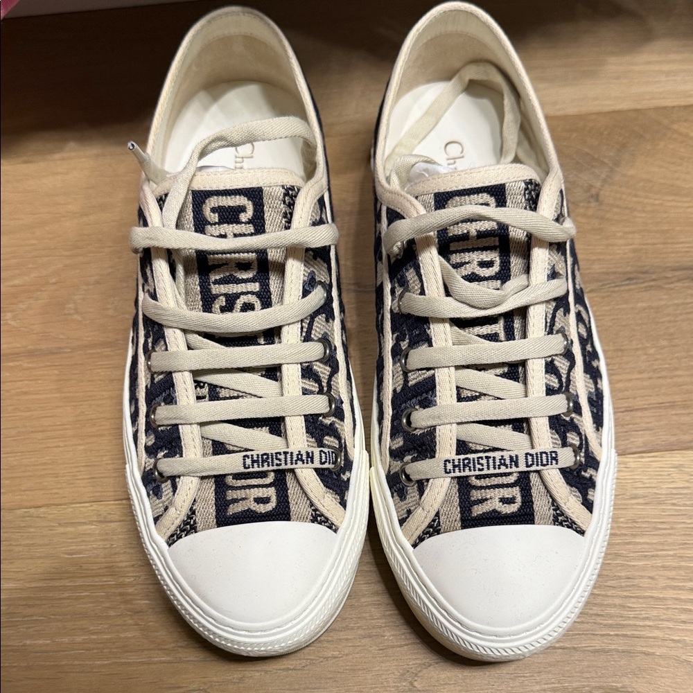 Christian Dior Blue and White Sneakers
